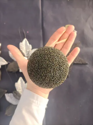 Set 11 Decorazioni Natalizie Nere e Argento