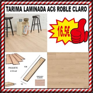 TARIMA LAMINADA AC6 ROBLE CLARO