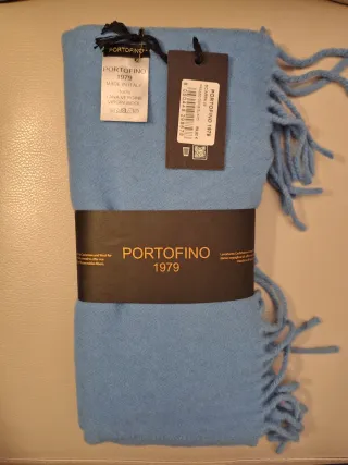 Sciarpa Portofino 100% Lana Vergine Azzurra
