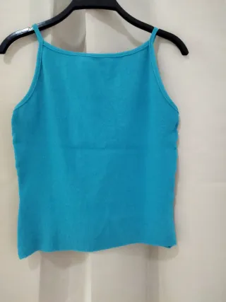 Top Prada Turquesa Rayas transparentes