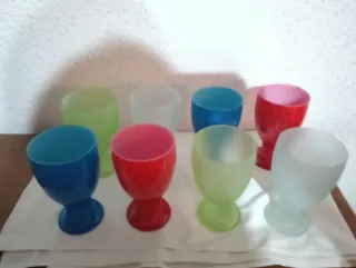 Set di 20 bicchieri di acqua in cristallo di vari colori