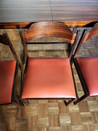 tavolo allungabile + 5 sedie palissandro