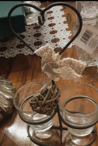 Porta candela Home casa vetro