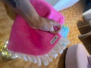 Bufanda Bimba y Lola Beige y Rosa