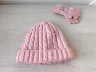 Gorro tejido rosa 3-5 años