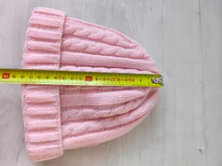 Gorro tejido rosa 3-5 años