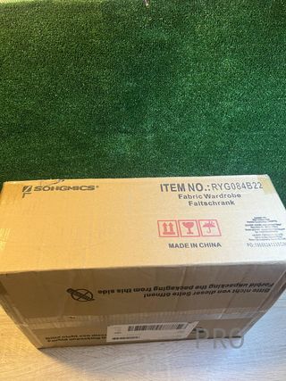 Guardaroba SONGMICS, 6 livelli, 1 asta per vestiti, tessuto non tessuto, struttura metallica, 45 x 88 x 168 cm, per camera da letto, corridoio, guardaroba, nero con motivi a spina di pesce RYG084B22