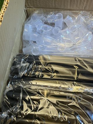 Guardaroba SONGMICS, 6 livelli, 1 asta per vestiti, tessuto non tessuto, struttura metallica, 45 x 88 x 168 cm, per camera da letto, corridoio, guardaroba, nero con motivi a spina di pesce RYG084B22