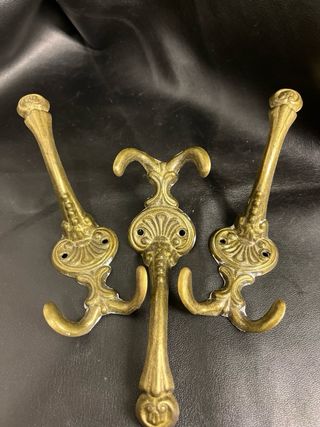 Appendiabiti da parete dorati in stile vintage