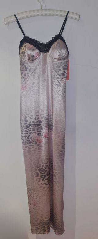 Vestido lencero floral y animal print