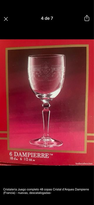 Cristalería completa nueva 48 copas D'Arques