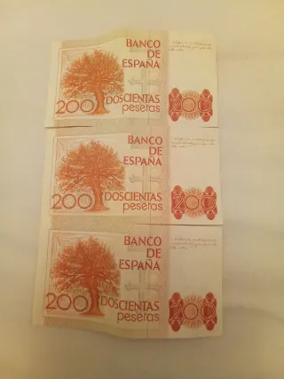 3 Banconote 200 Pesetas Banco de España