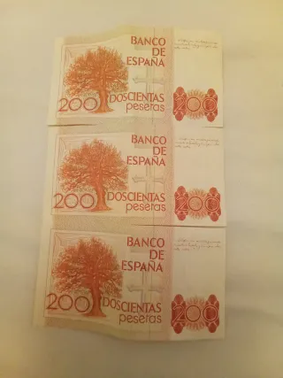 3 Banconote 200 Pesetas Banco de España