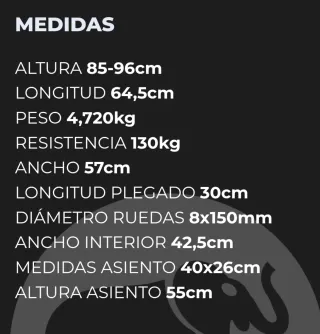 Andador 4 ruedas con asiento y bolsa