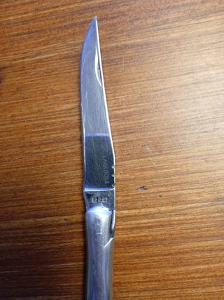 Laguiole mango aluminio. Acero 12 C 27.