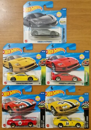 HotWheels Set 5 Cars Ferrari
