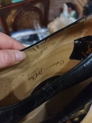 Zapatos de piel negros para señora