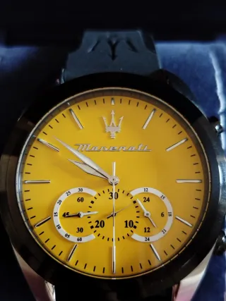 Orologio Uomo Maserati Traguardo Giallo Nero