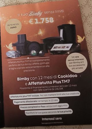 Bimby TM7 interessi zero e anticipo zero