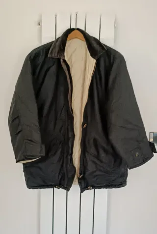 Giubbotto reversibile nero e beige