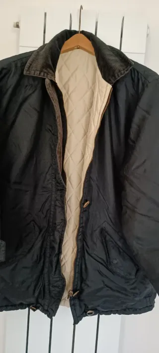 Giubbotto reversibile nero e beige