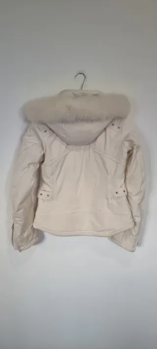 Giubbotto donna neve beige/bianco