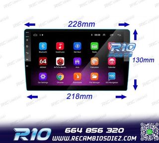 RADIO 9" GPS ANDROID 13 QUAD CORE 64GB ROM