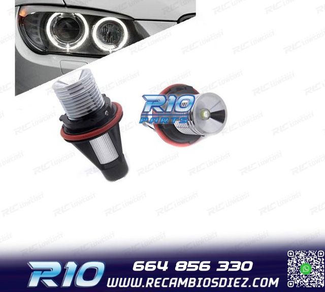 KIT BOMBILLAS OJOS ANGEL EN LED 10W BMW E60 E87 X3 E83