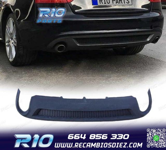 DIFUSOR AUDI A5 COUPE 07-11 LOOK S-LINE