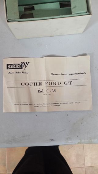 Caja Original Scalextric Coche Ford GT
