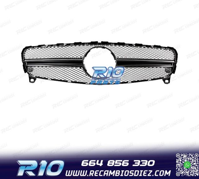 PARRILLA MERCEDES CLASE A W176 15-18 LOOK AMG A45 NEGRO BRIL