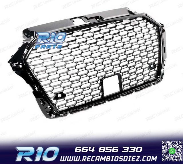 PARRILLA AUDI A3 8V 17-19 LOOK RS3 NEGRO ACC
