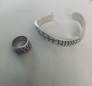 Conjunto Tous: Pulsera y Anillo Plata