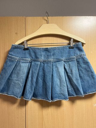 Falda vaquera Mango plisada