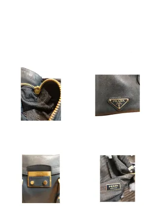 Borsa Prada a spalla in pelle nera