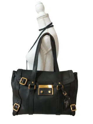 Borsa Prada a spalla in pelle nera