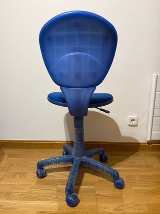 Silla de escritorio azul con ruedas (2 unidades)