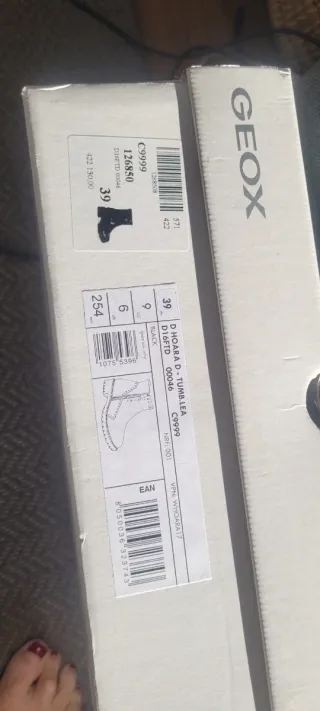 Botines Geox Piel Negros Talla 39