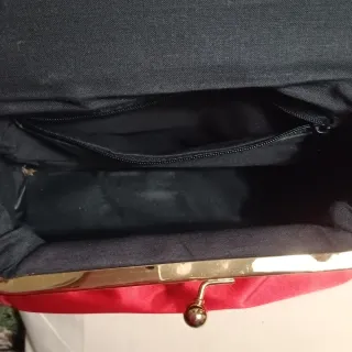 Borsetta sera rossa a bauletto