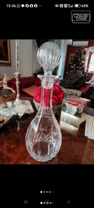 Caraffa in cristallo lavorato