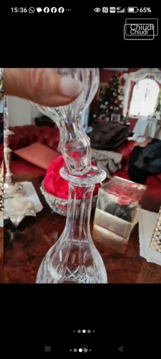 Caraffa in cristallo lavorato