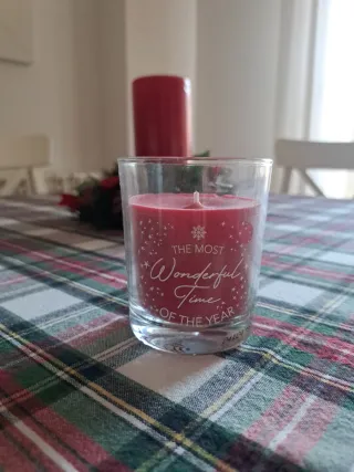 2 Candele Natalizie in Vetro