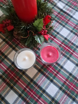 2 Candele Natalizie in Vetro