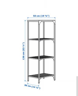 Estantería Ikea Fjallbo Negra y Madera