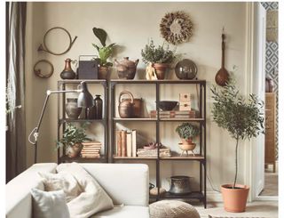 Estantería Ikea Fjallbo Negra y Madera