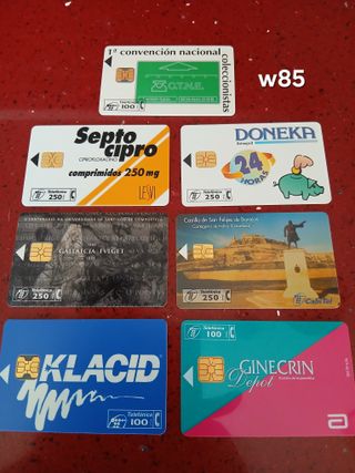 7 Carte Telefoniche Spagna per Collezionisti
