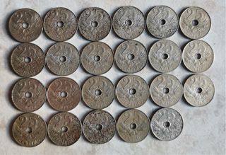 Lote 27 monedas 25 céntimos 1925 у 1927
