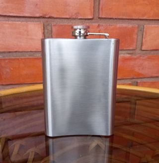 Petaca Acero Inox Rusia con emblemas