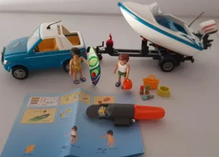 Playmobil Lote Acuático Coche Barco Figuras