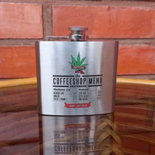 Porta Sigari in Acciaio Inox con Design Menu Coffeeshop Amsterdam